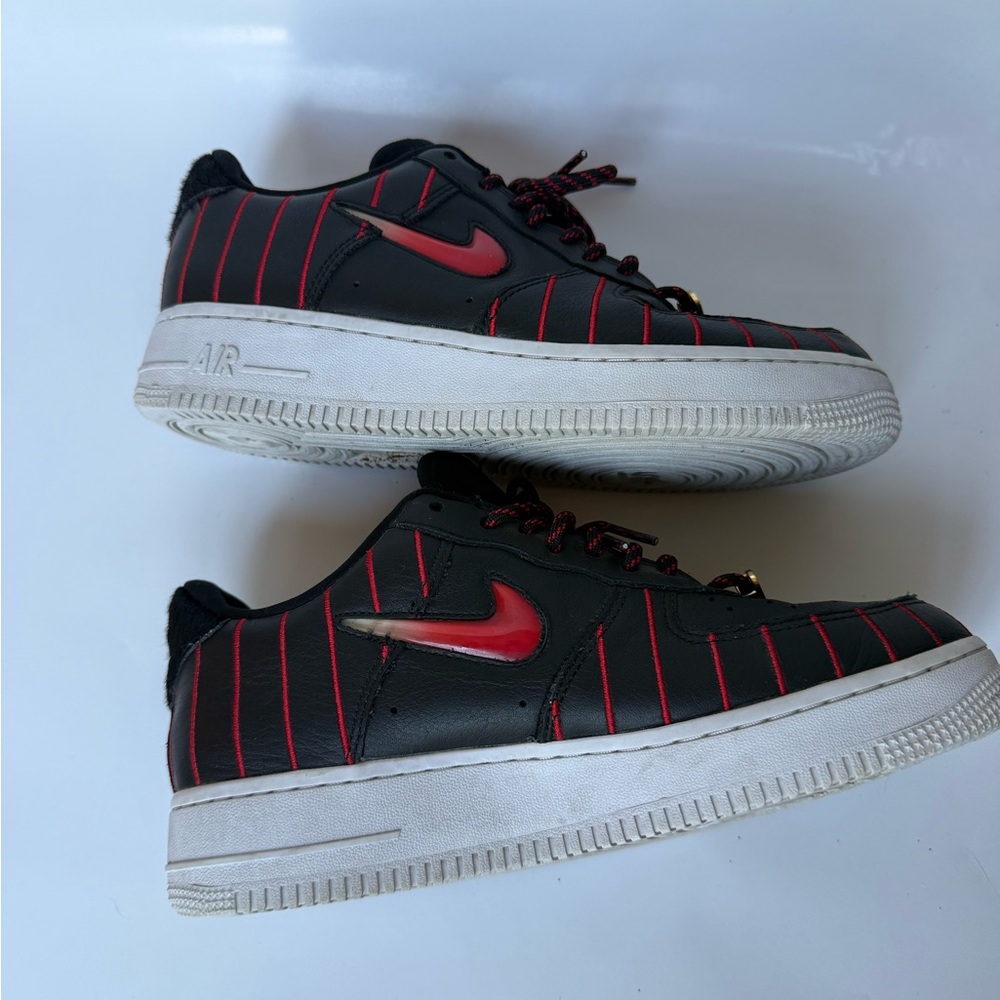 Nike Air Force 1 Jewel QS CHICAGO ALLSTAR Pinstripe Black Red Women's size 9 - Picture 11 of 14
